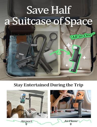 LISEN Airplane Travel Essentials, Cruise Ship Essentials 2026 for Women Men Phone Holder Mount (LED) Airplane Gadgets for Men Women Long Flight Travel Accessories Photographic Ligh thumbnail 4