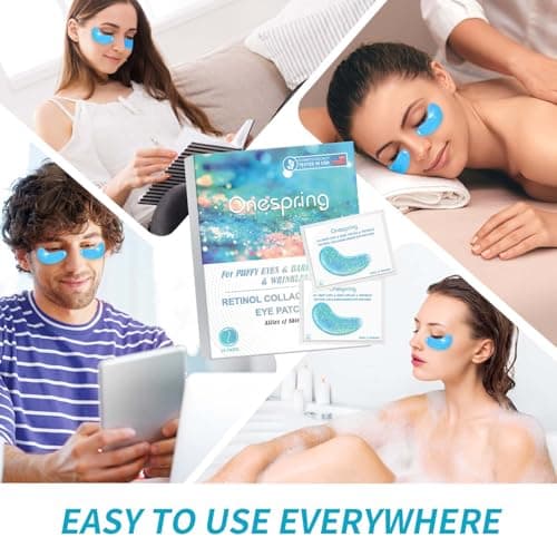 Onespring Eye Masks, Under Eye Patches for Puffiness, Retinol Collagen Eye Gel Pads, Reduce Wrinkles, Eye Bags & Dark circles - Face Mask Skincare, Anti Aging & Moisturizer, 24 Pai thumbnail 7