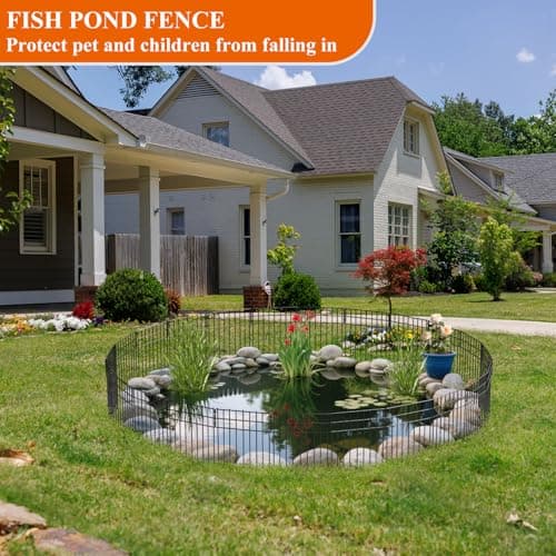 Garden Border Edging Fences, 12.32"*16.81" Decorative Fence Panel, Small Garden Fence Animal Barrier, No Dig Fences Barrier, Square 6 Pcs Black Metal Fencing, Dog Fencing Blocker f thumbnail 8