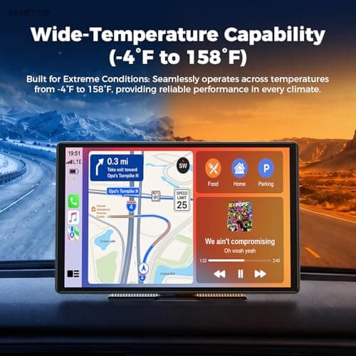 LAMTTO 11" Wireless CarPlay Screen with in-Cell Display - Dual-Band WiFi, OTA Updates & Mirror Link for iPhone & Android, A Thoughtful Gift for Family & New Drivers thumbnail 5