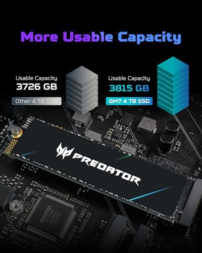 Miniatura de SSD Acer Predator GM7 2TB: ¡Potencia PCIe Gen 4 para tu PC y PS5! 8