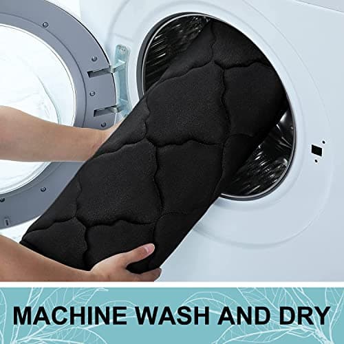 Miniatura de OLANLY Memory Foam Toilet Rugs U-Shaped 24x20, Ultra Soft and Absorbent Bathroom Rugs, Non-Slip, Comfortable, Machine Washable Contour Bath Mat for Toilet Base, Home Decor Accessor 7