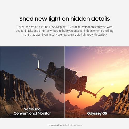 Monitor Gaming Samsung Odyssey G50D de 32" QHD IPS 180Hz Compatible con G-Sync