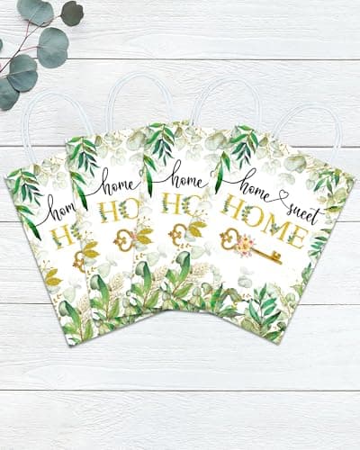 Tyndallrays 16 Pieces House Warming Goodie Bags for Housewarming Party Supplies,Home Sweet Home Party Favors Bags with Handles for Welcome Home New Home Wedding Party Decoration