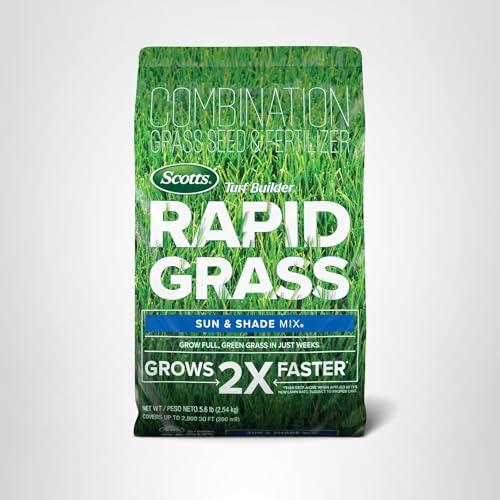 Scotts Rapid Grass Sol y Sombra - Semilla y Fertilizante 2 en 1 (5.6 lb)