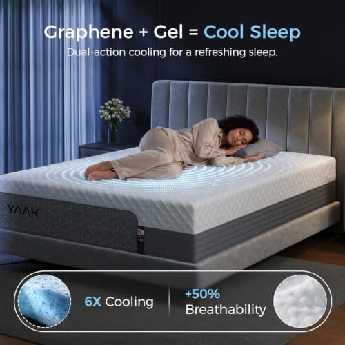 Miniatura de Colchón Yaak Queen de 14 Pulgadas de Memory Foam con Gel Enfriador 3