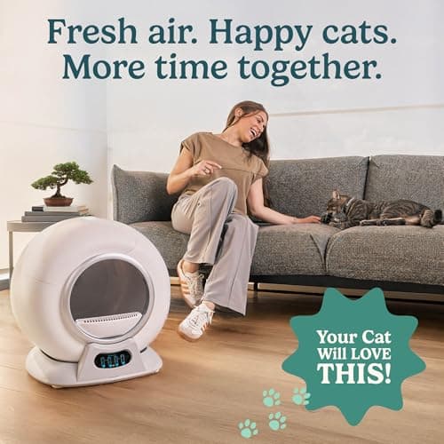 Petcove Automatic Self Cleaning Litter Box for Multiple Cats - PurrTek with Smart App Control (5GHz Wi-Fi), Triple Odor Control, Quiet Operation & Advanced Safety Sensors thumbnail 8