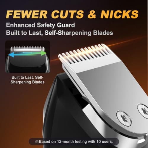 RICAF Beard Trimmer for Men,Fast Charge 4-in-1 Kit,18 Lengths,Gift for Men | Waterproof Mustache Grooming Kit, Rechargeable Beard Hair Nose Ear & Body Trimmer, Face Shaver, gift for men,husband & fath
