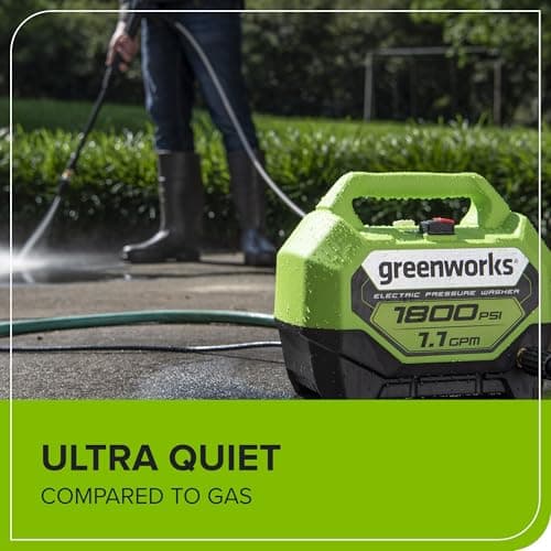 Greenworks 1800 PSI (1.1 GPM) Electric Pressure Washer PWMA Certified