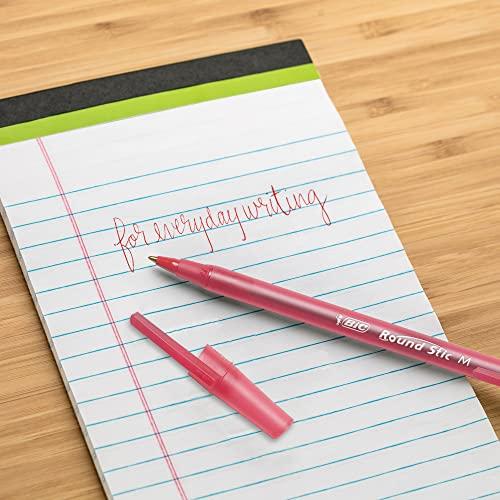 BIC Round Stic Xtra Life Red Ballpoint Pens, Medium Point (1.0mm), 10-Count Pack of Bulk Pens, Flexible Round Barrel for Writing Comfort, No. 1 Selling Ballpoint Pens thumbnail 5