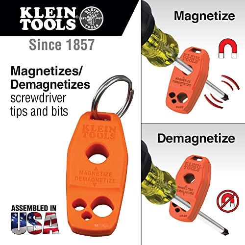 Klein Tools 85808 8-Piece Screwdriver Set, Made in USA, Precision Machined Tips, (4) Phillips, (3) Slotted, Magnetizer / Demagnetize thumbnail 2