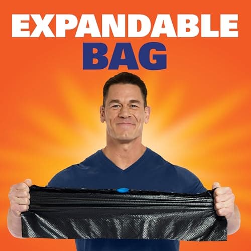 Hefty Ultra Strong 30 Gallon Trash Bags, Large Trash Bags 30 Gallon Size, Multipurpose, Break Resistant Drawstring Closure, Resists Leaks, Punctures, and Tears, Black, Fabuloso Sce thumbnail 6