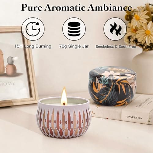 Set de Regalo de 24 Velas Aromáticas de Soya de Larga Duración