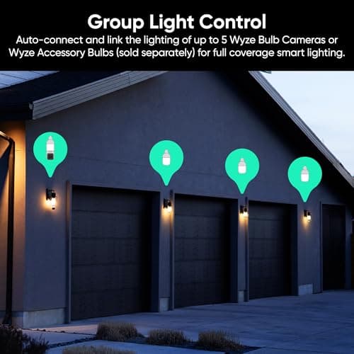 WYZE Bulb Cam - 2K HD Smart Light Bulb Security Camera with Color Night Vision, 800-Lumen Dimmable LED, 160° Wide View, Motion Detection & Siren, E26 Socket, Alexa/Google/IFTTT thumbnail 9