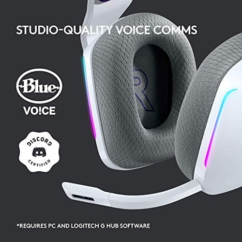 Miniatura de Audífonos Gamer Inalámbricos Logitech G733 LIGHTSPEED con RGB y Blue VO!CE - Blanco 9
