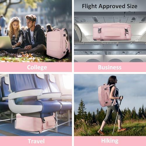 Mochila de Viaje Taygeer para Mujer: Carry-On, USB y Laptop 15.6" - ¡Aprobada para Vuelo!