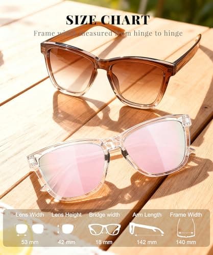 QALLY Sunglasses-women Polarized Sunglasses-womens: Trendy Sun Glasses polarized UV400 Protection Fashion Sunglasses thumbnail 2