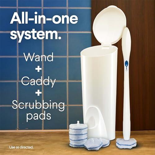 Clorox ToiletWand Disposable Toilet Cleaning System, Spring Cleaning Essential, ToiletWand, Storage Caddy, and 16 Disinfecting ToiletWand Scrubbing Pad Refills thumbnail 4