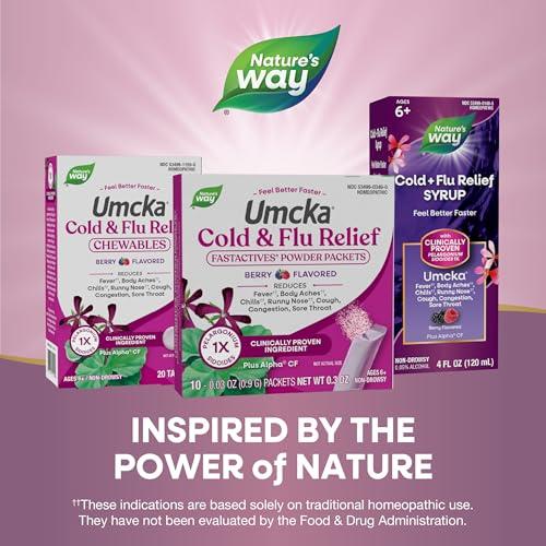Miniatura de Nature's Way Alivio Rápido Resfriado y Gripe FastActives Umcka, Homeopático, 10 Sobres 7