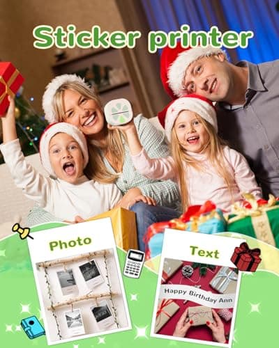 NADAIIN Mini Sticker Printer, D20 Portable Bluetooth Thermal Sticker Maker thumbnail 8