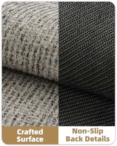 Color&Geometry Thin Indoor Door Mat 17"x30", Dirt & Moisture Trapping, Non-Slip Rubber Backing, Low Profile Inside Doormat for Home Entrance, Entryway, Patio & Porch,Sage Green thumbnail 4