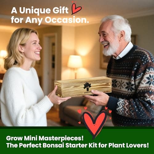 Bonsai Tree Kit - Christmas Gifts, Christmas Gifts for Women & Men, Christmas Gifts for Mom - Complete Beginner Bonsai Starter Kit with Tools & Seeds | Unique DIY Gift Set
