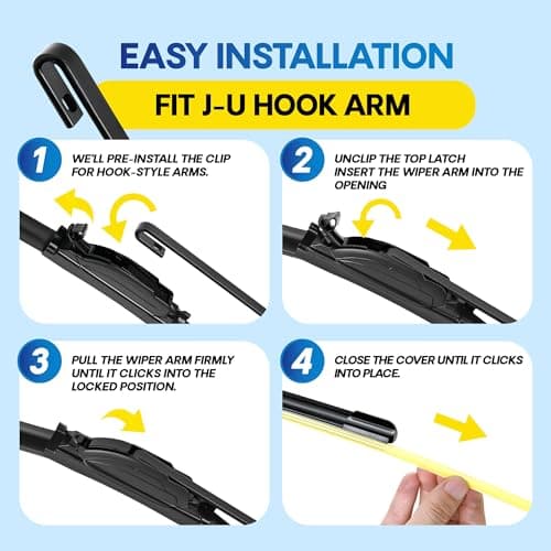 5 PLUS 26" and 20" Windshield Wiper Blades(Pack Of 2), All-Season Performance Automotive Replacement Windshield Wiper Blades for My Car thumbnail 7