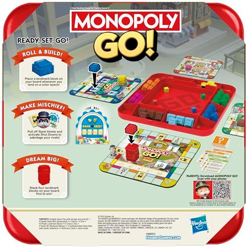 Monopoly GO! Board Game | Inspired by The Popular Mobile Board Game | Ages 8+ | 2-4 Players | 15 Mins. | Family Games | Travel Games for Kids and Adults