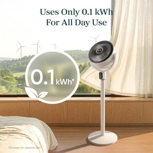 LEVOIT Standing Fan for Bedroom, 20dB Quiet Pedestal Fan for Sleep, 1024 CFM Ultra-High Airflow, 90° Oscillating Floor Fan, DC Motor, 5 Speeds, 12H Timer, Remote, for Home, Room, O thumbnail 5