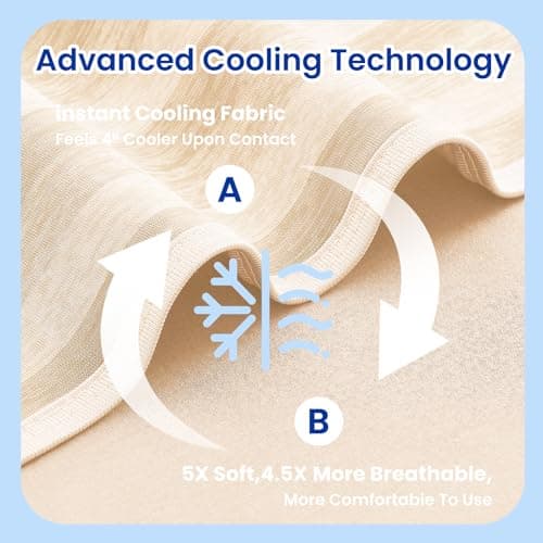 GOHERO Cooling Blanket, 50"x70" Cooling Throw Bed Blankets for Hot Sleepers and Night Sweats, Arc-Chill Q-max>0.4 Light Weighted, Cold Breathable Summer Cool Blankets for Hot Weath