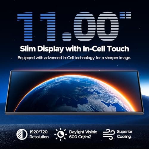 Pantalla Volam 11'' Inalámbrica: CarPlay, Android Auto, Netflix y Cámara