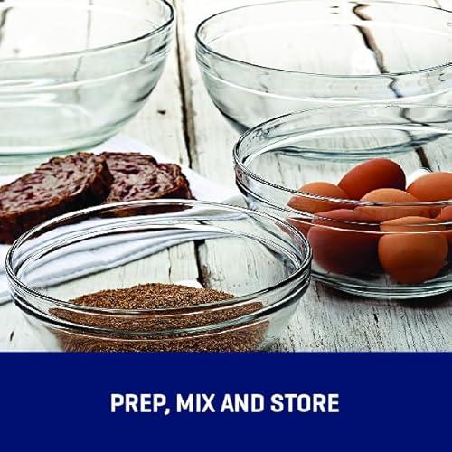 Anchor Hocking 10 Piece Mixing Bowl Set, Nesting Serving Bowls & Mixing Bowls (1 oz, 2 oz, 4 oz, 6 oz, 10 oz, 16 oz, 1 Qt, 1.5 Qt, 2.5 Qt, 3.5 Qt) thumbnail 6