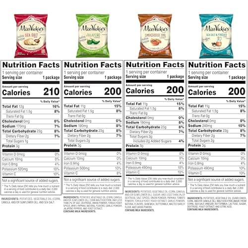 Miss Vickie's Kettle Cooked Potato Chips, Variety Pack, 1.375 Ounce (Pack of 28) thumbnail 2