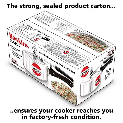 Hawkins 2 Litre Classic Pressure Cooker, Best Inner Lid Cooker, Small Cooker, Silver (CL20) thumbnail 4