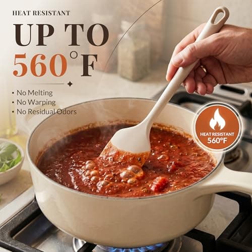 Astercook 6-Piece Silicone Spatula Set, 560°F Heat Resistant Rubber Spatulas with Stainless Steel Core, Nonstick Safe & Dishwasher Safe Baking Spatula Set for Cooking & Mixing, Mac thumbnail 3