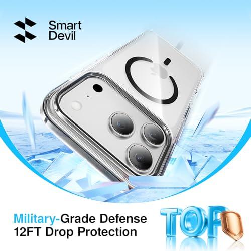 Miniatura de Funda Magnética MagSafe SMARTDEVIL para iPhone 17 Pro Max, Antigolpes Transparente con 2 Micas y Antiamarilleo - Negro 7