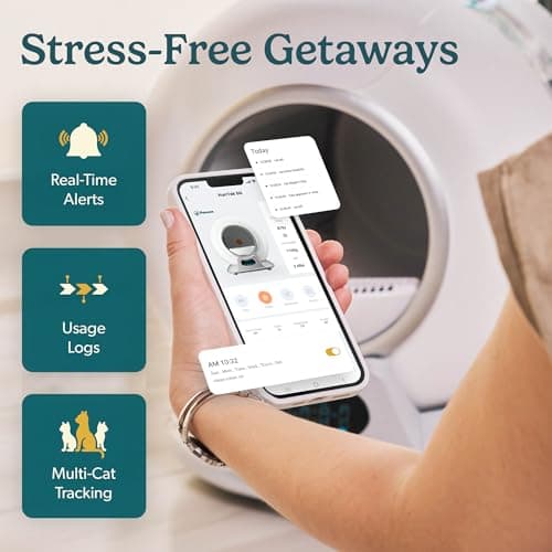 Petcove Automatic Self Cleaning Litter Box for Multiple Cats - PurrTek with Smart App Control (5GHz Wi-Fi), Triple Odor Control, Quiet Operation & Advanced Safety Sensors thumbnail 5