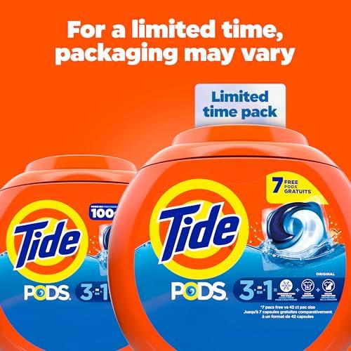Tide PODS laundry detergent pacs, 3-in-1 Stain Remover, Odor Fighter, Color Protector, 42 Count, HE compatible, Original Scent thumbnail 2