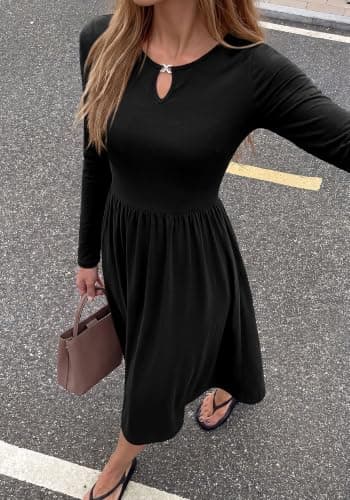 Miniatura de KIRUNDO Vestido Midi de Manga Larga para Mujer de Otoño 2026 7