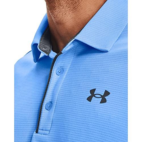 Miniatura de Polo Under Armour Tech Golf para Hombre, Azul Carolina (XG) 4