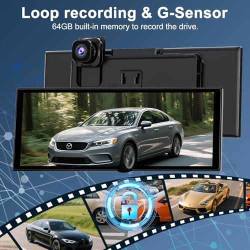[11" Fully Laminated 60fps Touchscreen] -Accfly Wireless car Play Screen for Apple carplay &Android Auto, OTA Updates -HD Front Dashcam & Backup Camera, Car Stereo Radio/GPS Naviga thumbnail 8