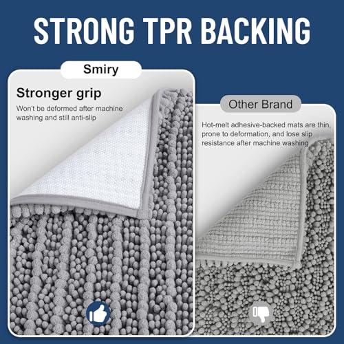 Miniatura de Tapete de Baño Smiry 30x20: Chenilla Súper Suave y Antiderrapante 3