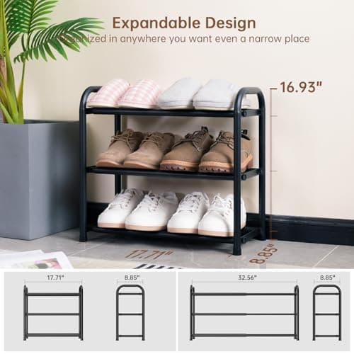 Zapatera Expandible Gonfoam de 3 Niveles para Clóset