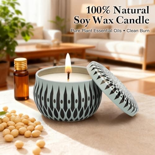 Set de Regalo de 24 Velas Aromáticas de Soya de Larga Duración