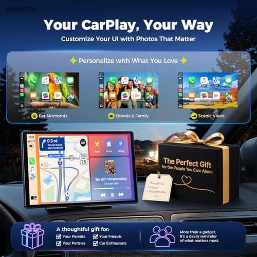 LAMTTO 11" Wireless CarPlay Screen with in-Cell Display - Dual-Band WiFi, OTA Updates & Mirror Link for iPhone & Android, A Thoughtful Gift for Family & New Drivers thumbnail 8