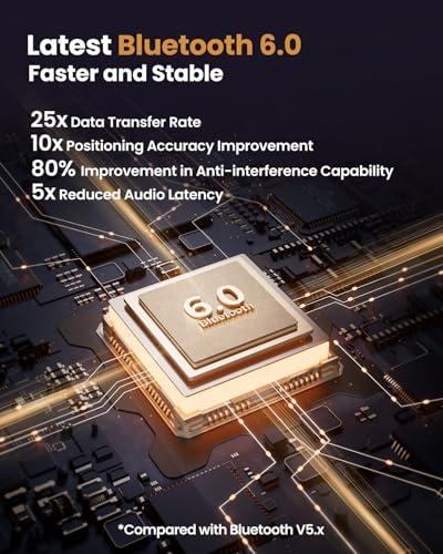 acer Wireless Bluetooth Headphones, 70 Hours Playtime, Foldable Over-Ear Headphones with 40mm Drivers, Memory Foam Earpads, Multipoint Bluetooth 6.0 for Travel, Home, Office, White thumbnail 4