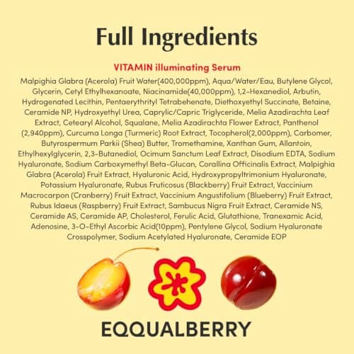 EQQUALBERRY Vitamin Illuminating Serum | Niacinamide 4% & TXA | Brightening Vitamin C Serum for Face Glow with Hyaluronic Acid | Dark Spot & Uneven Tone Care | Korean Skincare, 1.0 thumbnail 9