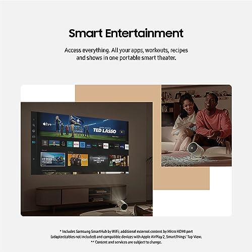 Samsung 30” - 100” The Freestyle 2nd Gen with Gaming Hub Smart Portable Projector, FHD, HDR, Big Screen Home Theater Experience, 360 Sound, SP-LFF3CLAXXZA, 2023 Model thumbnail 5