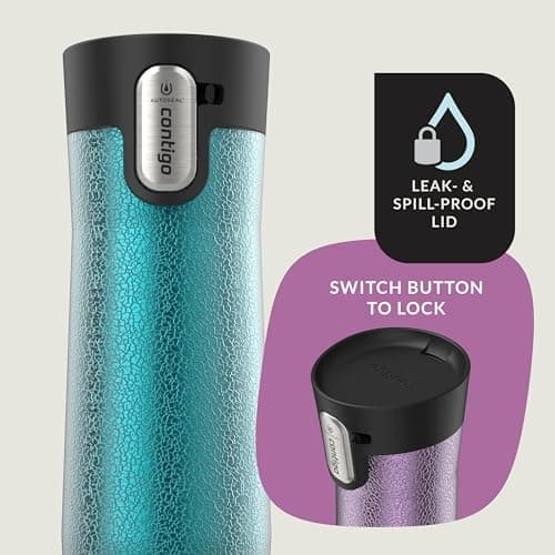 Contigo AUTOSEAL West Loop Vacuum-Insulated Stainless Steel Travel Mug with Easy-Clean Lid, 20 oz, 2-Pack thumbnail 3