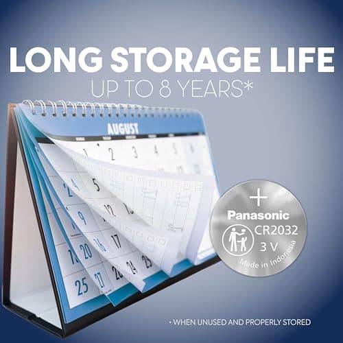 Panasonic CR2032 3.0 Volt Long Lasting Lithium Coin Cell Batteries in Child Resistant, Standards Based Packaging, 10 Pack thumbnail 5